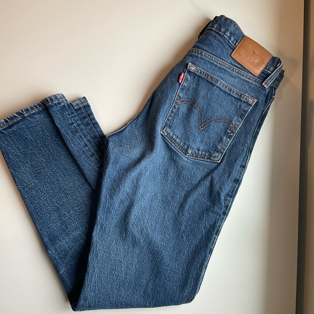 Levi's wedgie straight leg Classic Dark Blue Women's Jeans